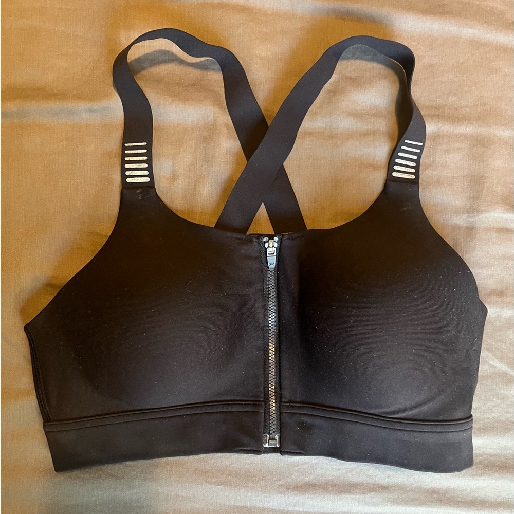 UNDER ARMOUR UA Infinity High Zip Sports Bra Size 34C